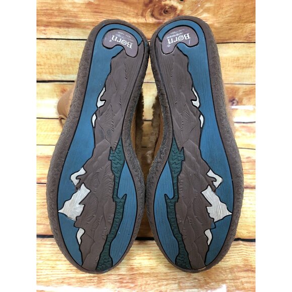 Born Chestnut Nome W5198 Tan Leather Shearling Boots Women 6 (u6q) - Picture 7 of 10